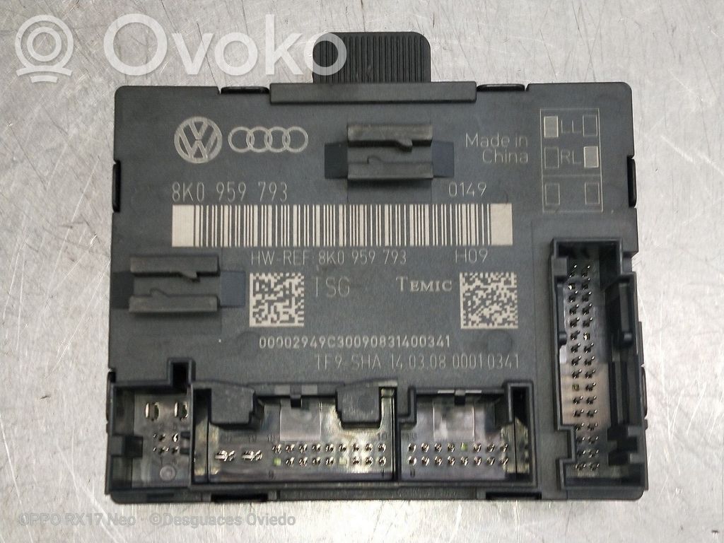 Other control units/modules   8K0959793