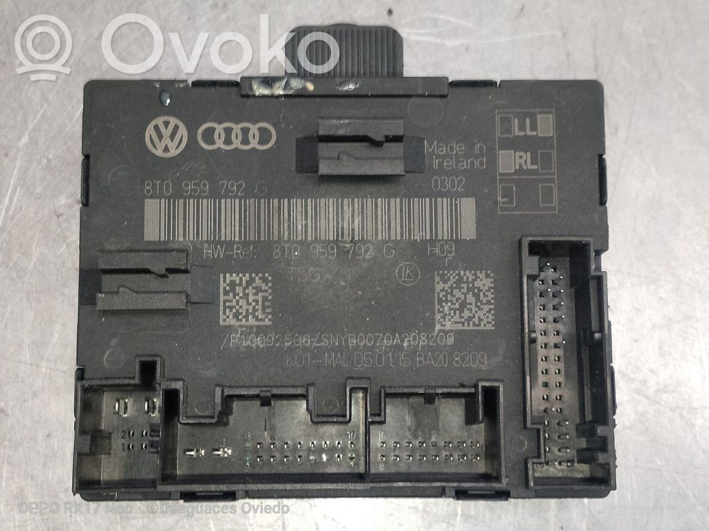 Other control units/modules   8T0959792G