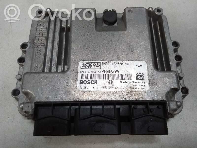 Engine control unit/module   0281012486,6M5112A650MA,4BVA