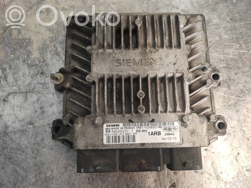 Engine control unit/module   5WS40227CT,5M5112A650MB,1ARBSID803