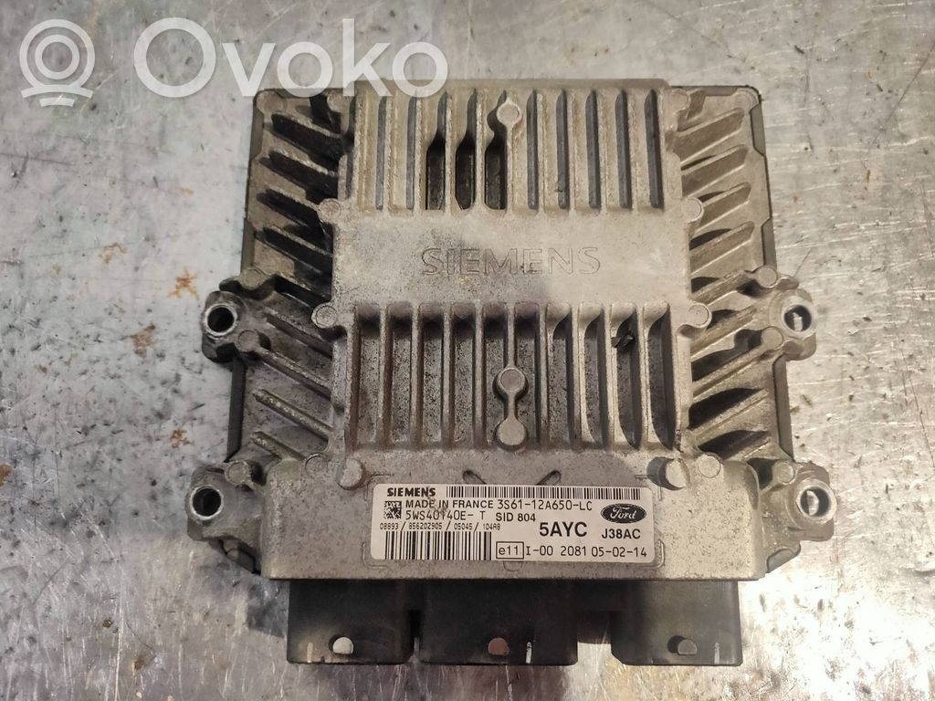 Engine control unit/module   5WS40140ET,3S6112A650LC,5AYCSID804