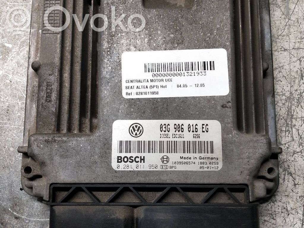 Engine control unit/module   0281011950,03G906016EG