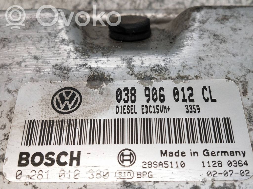 Engine control unit/module   0281010380,038906012CL