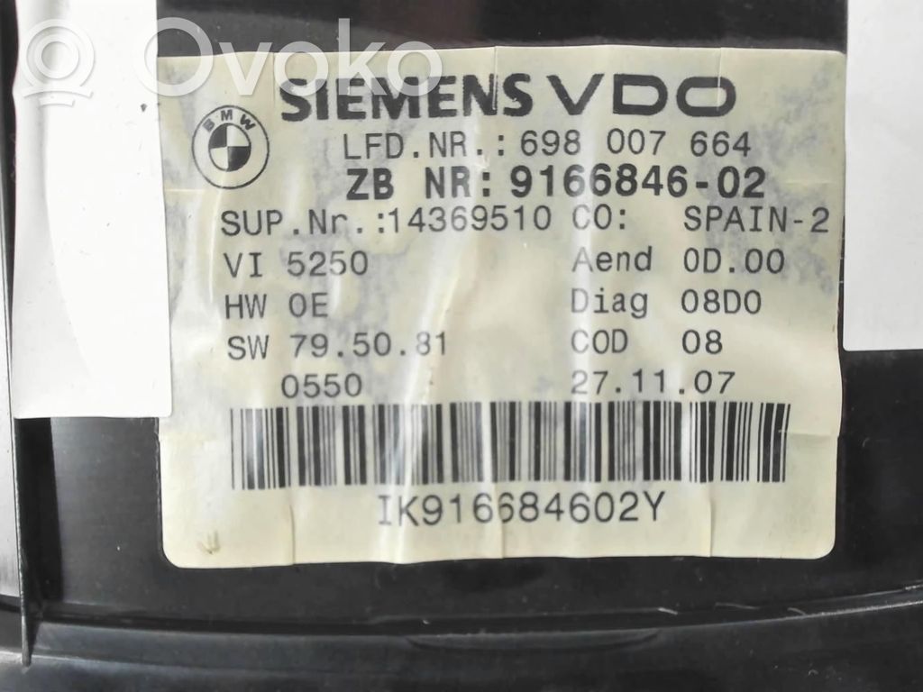 BMW 3 E92 E93 Speedometer (instrument cluster) 