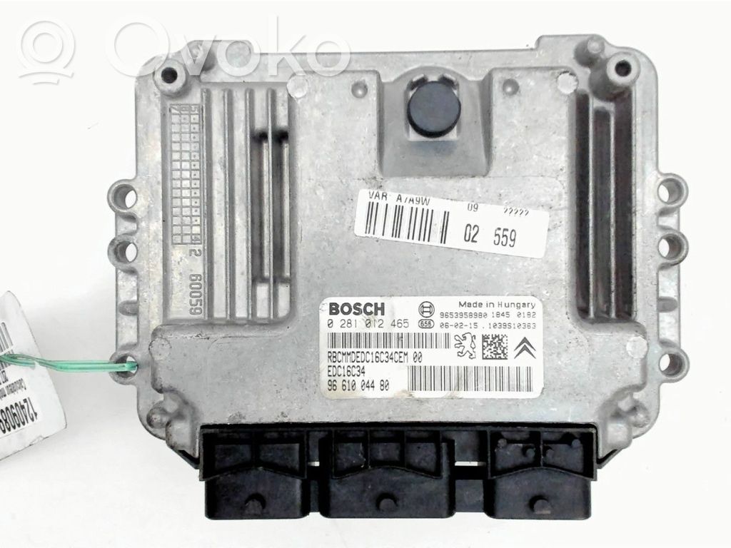 Peugeot 207 Engine control unit/module 