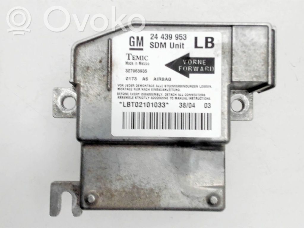 Opel Corsa C Airbag control unit/module 