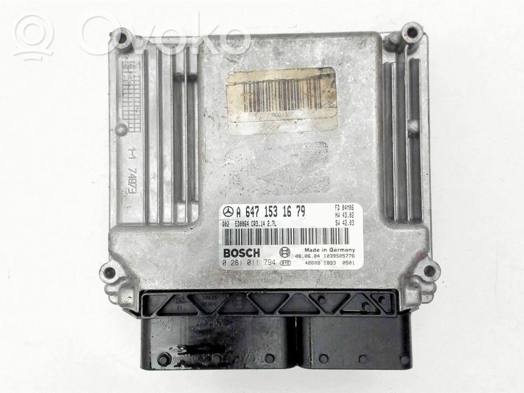 Engine control unit/module   6471531679,A6471531679