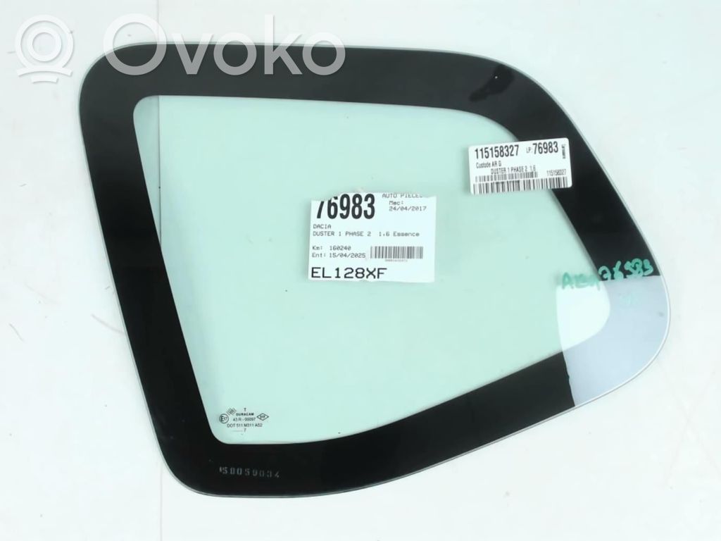 Dacia Duster Rear side window 