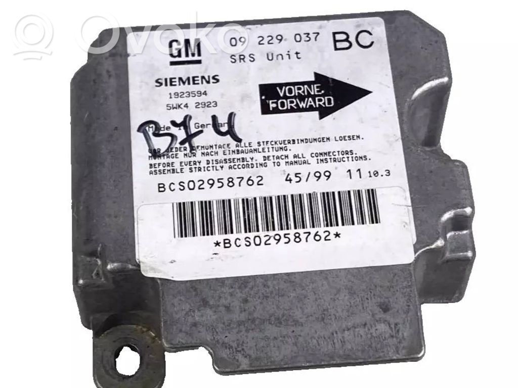 Opel Astra G Airbag control unit/module 
