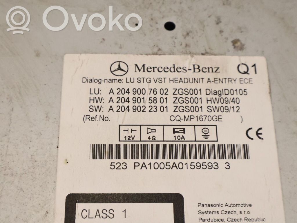 Mercedes-Benz GLK (X204) Radija/ CD/DVD grotuvas/ navigacija 
