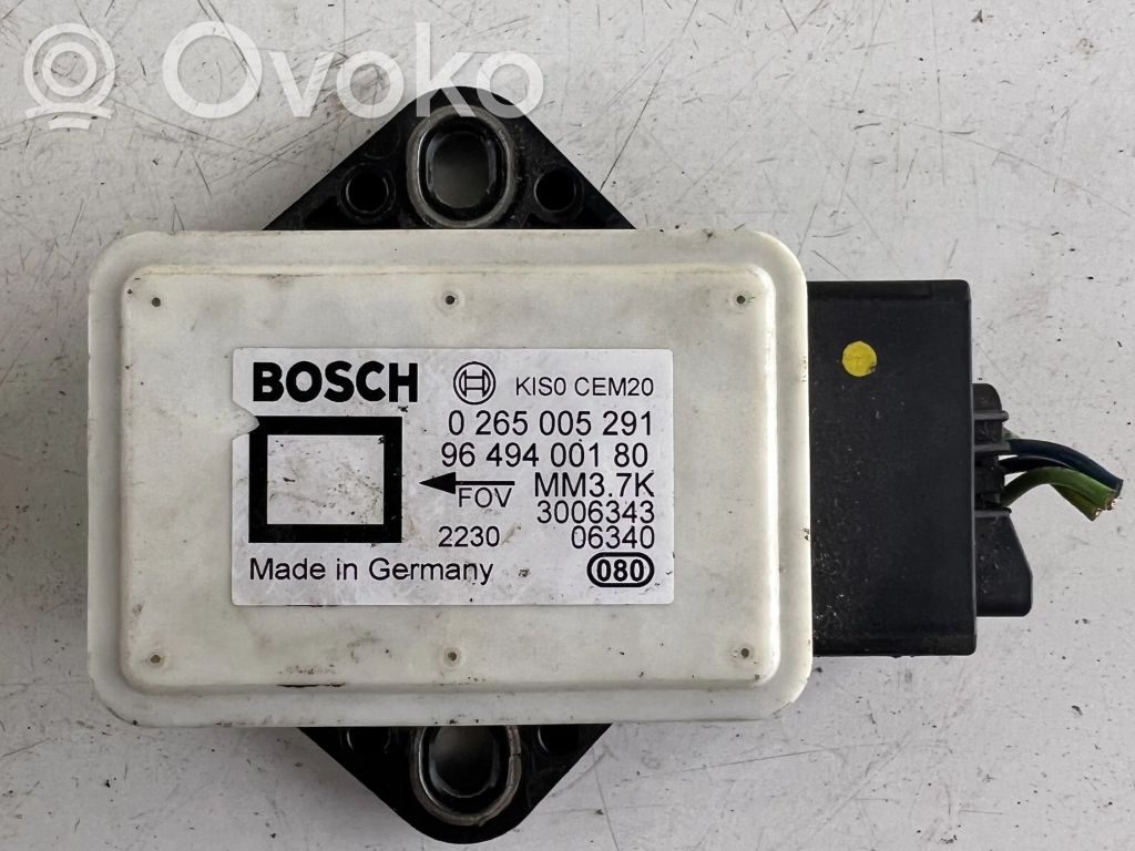 Peugeot 307 CC ESP acceleration yaw rate sensor 