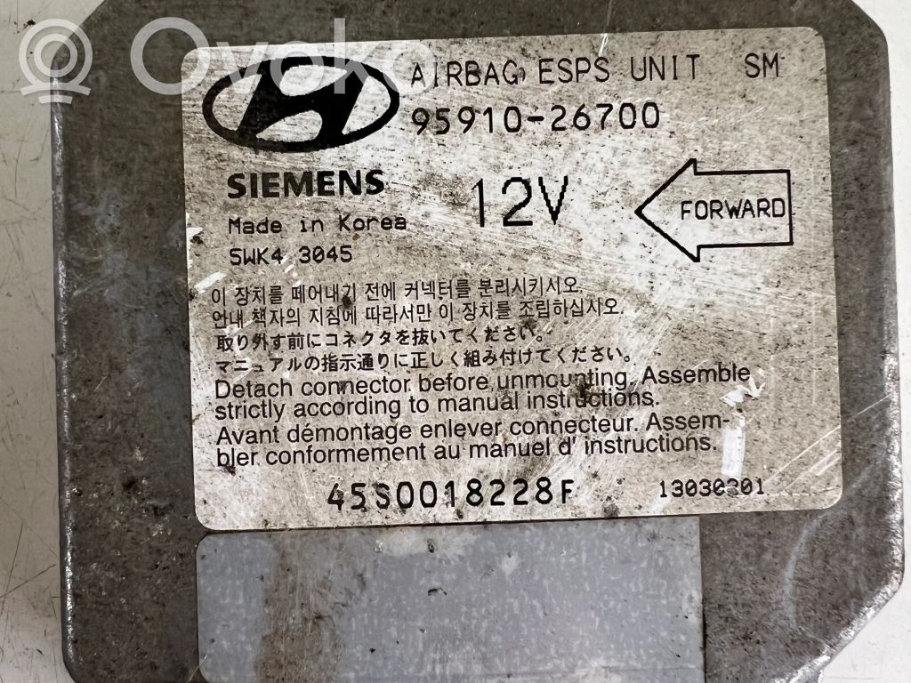 Hyundai Santa Fe Airbag control unit/module 