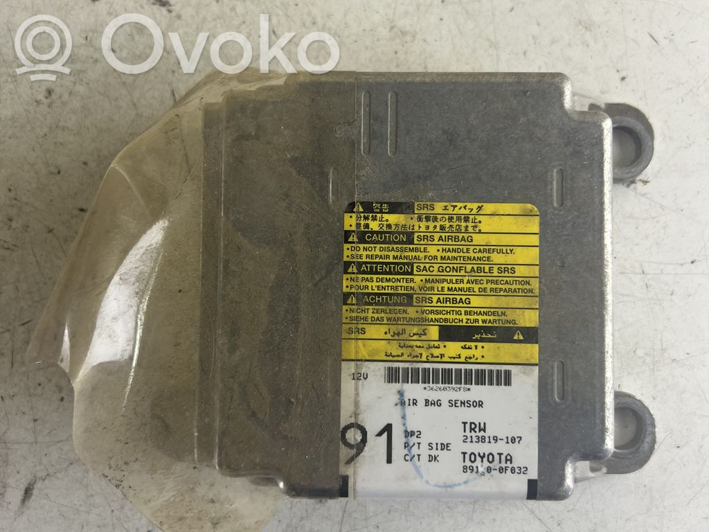 Toyota Corolla Verso AR10 Airbag control unit/module 