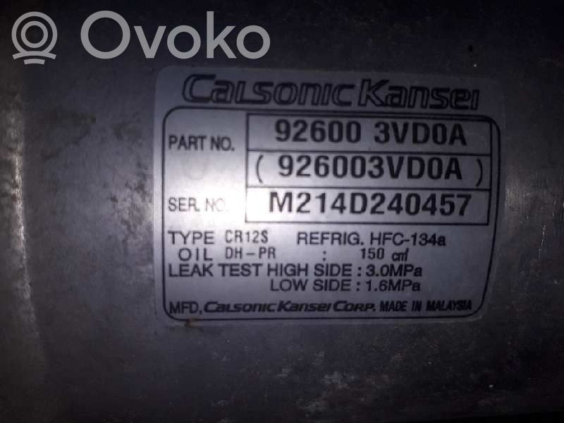 Nissan Juke I F15 Compressore aria condizionata (A/C) (pompa)