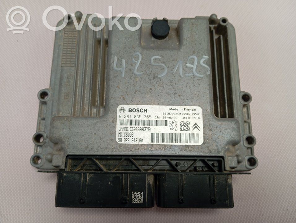 Engine control unit/module   1631622480,0281035365,9832694380