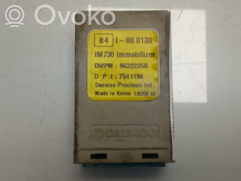 Chevrolet Matiz Immobilizer control unit/module 