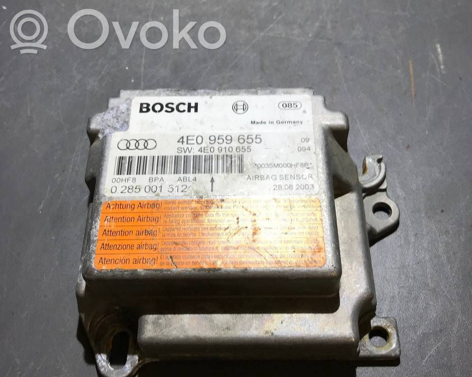 Audi A8 S8 D3 4E Airbag control unit/module 