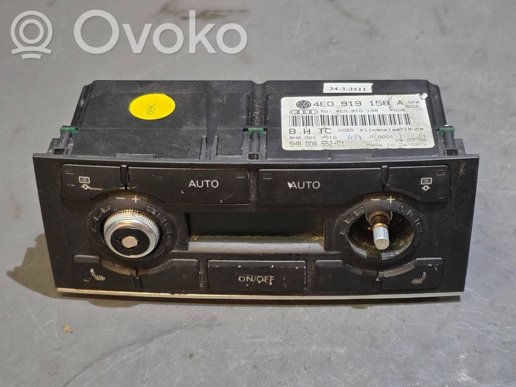 Audi A8 S8 D3 4E Climate control unit 
