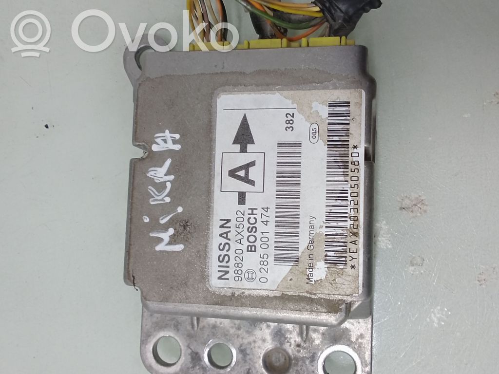 Nissan Micra Airbag control unit/module 