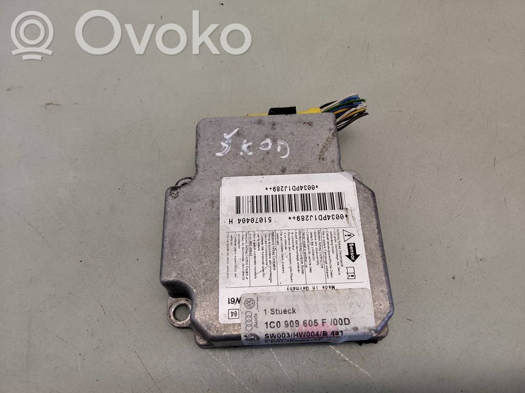 Sterownik / Moduł Airbag   1C0909605F,H7070019