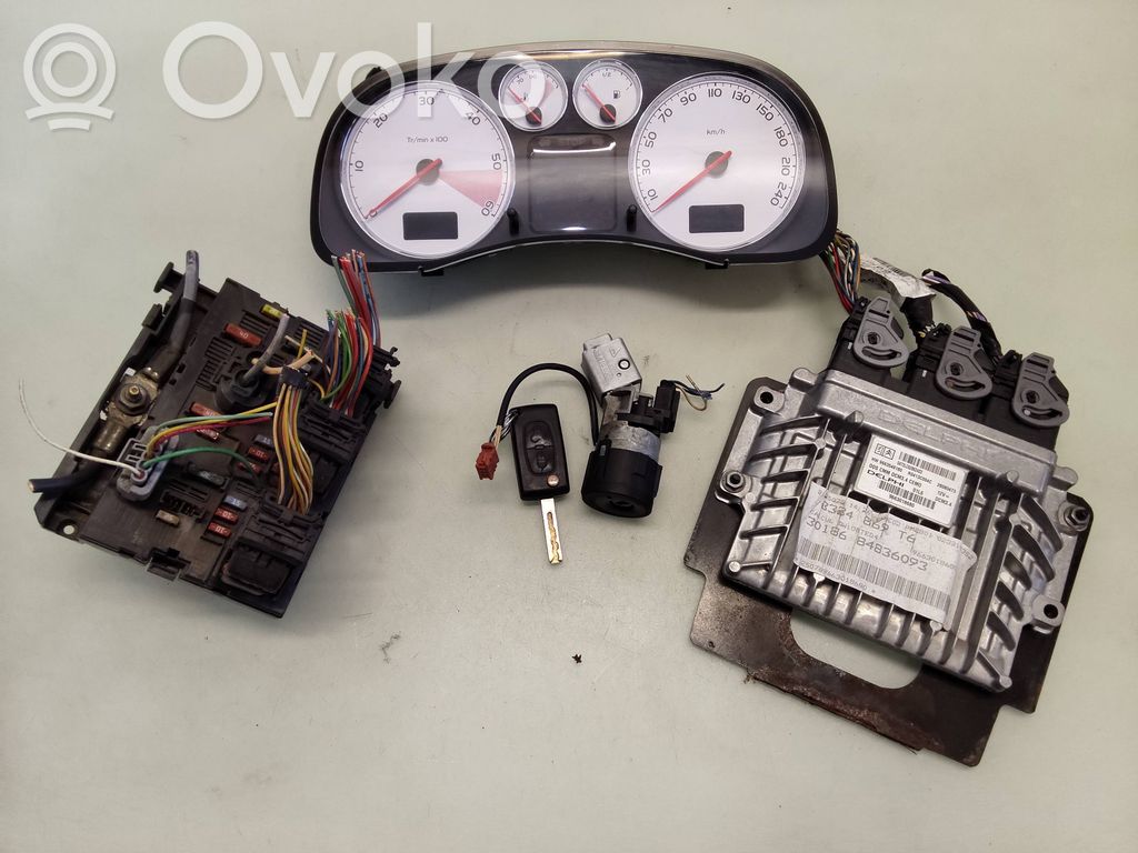 Peugeot 307 Komputer / Sterownik ECU i komplet kluczy