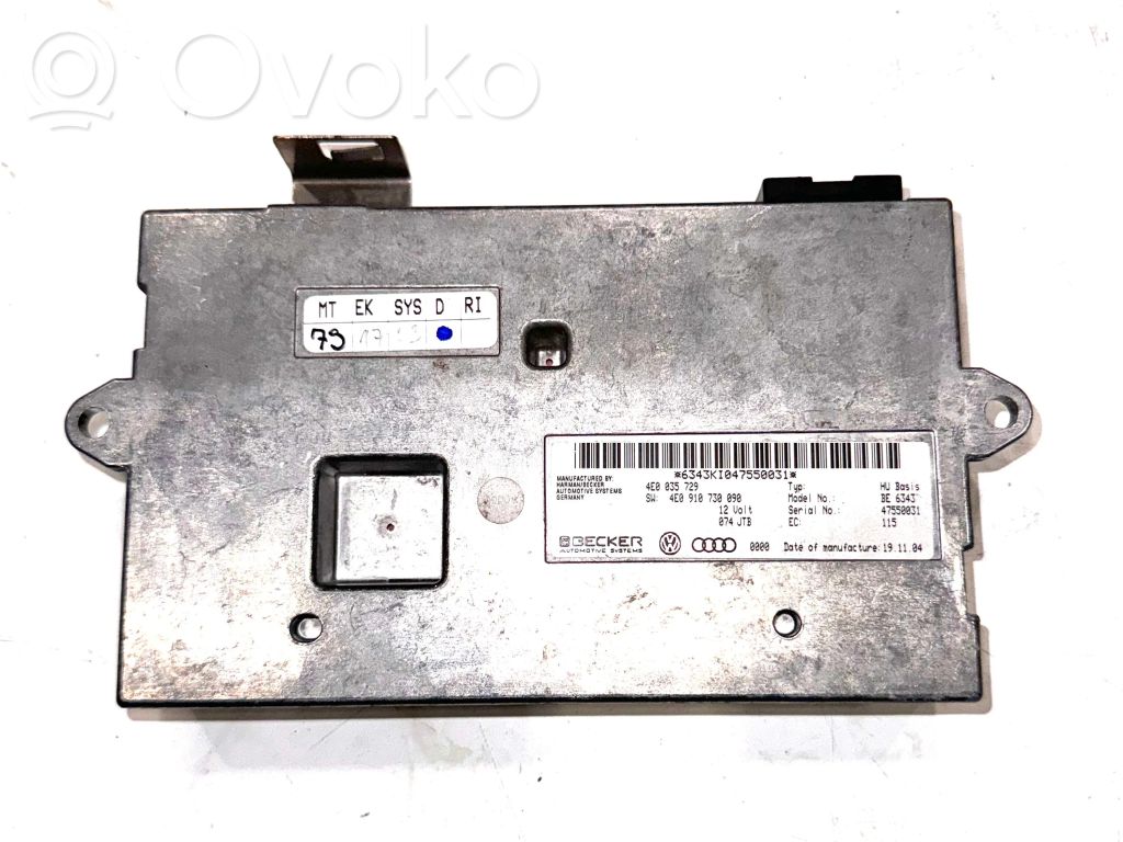 Audi A8 S8 D3 4E MMI control unit 