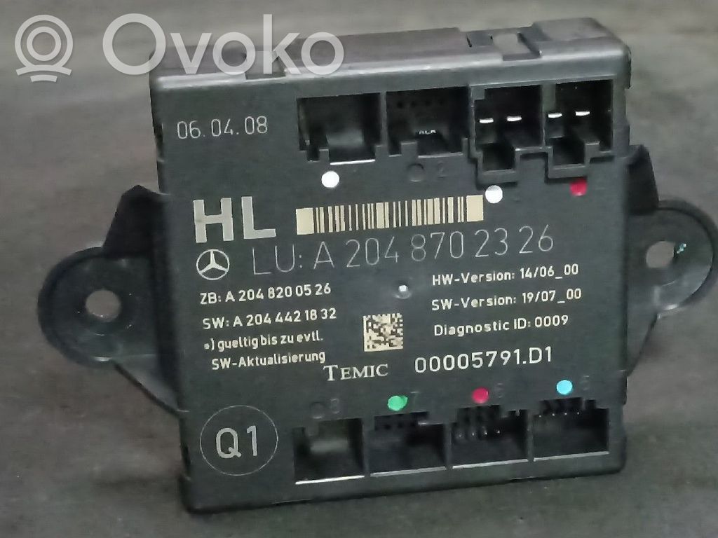 Mercedes-Benz C W204 Door control unit/module 