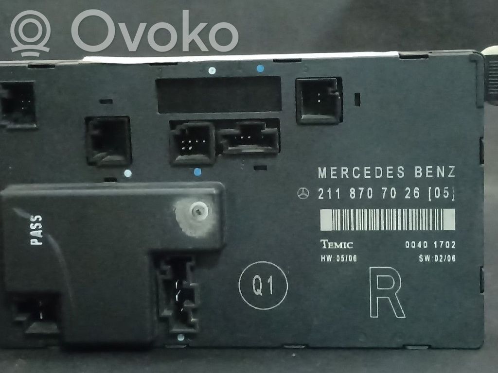 Door control unit/module   2118707026,A2118707026,FRENTEDIREITO