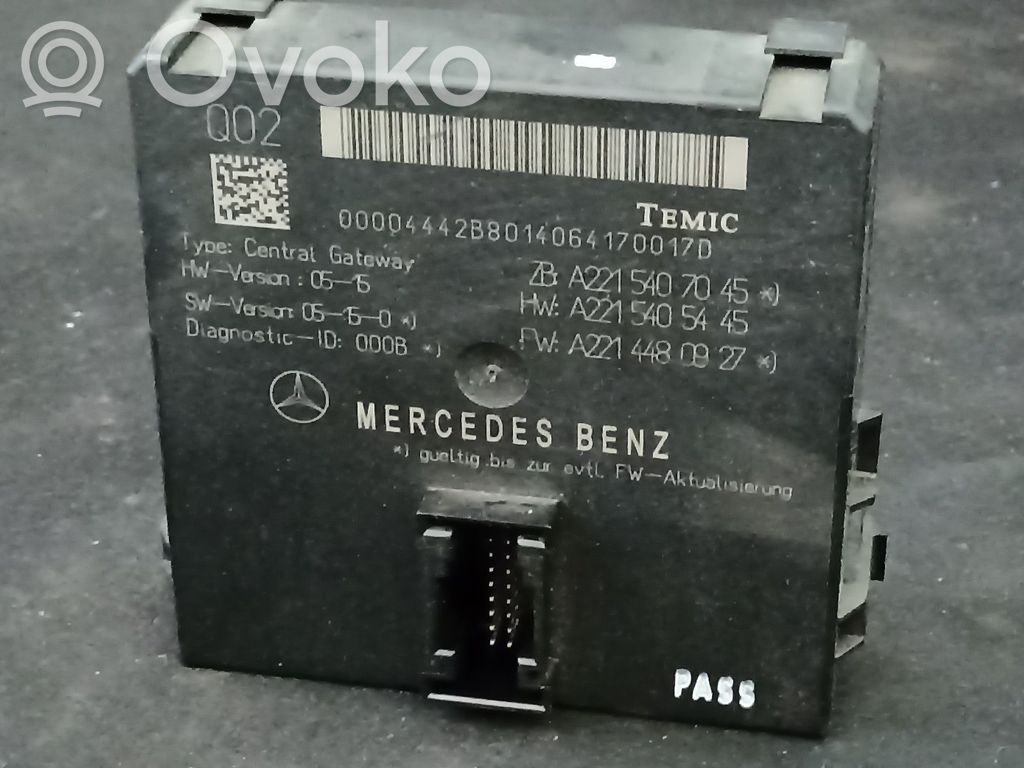 Mercedes-Benz S W221 Autres unités de commande / modules 