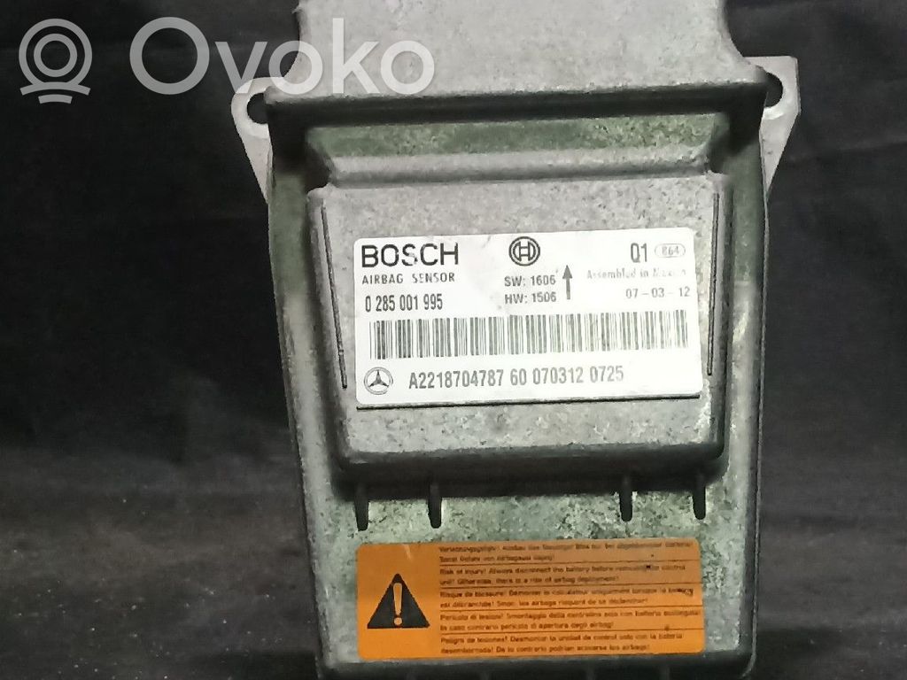 Mercedes-Benz S W221 Airbag control unit/module 