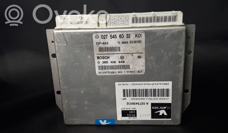 Mercedes-Benz A W168 Unitate control ESP (sistem de stabilitate) 