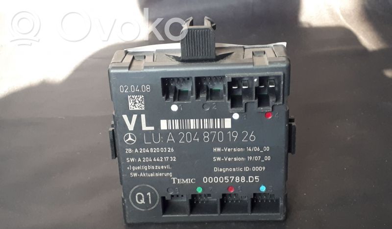 Mercedes-Benz C W204 Door control unit/module 