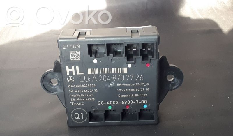 Mercedes-Benz C W204 Door control unit/module 