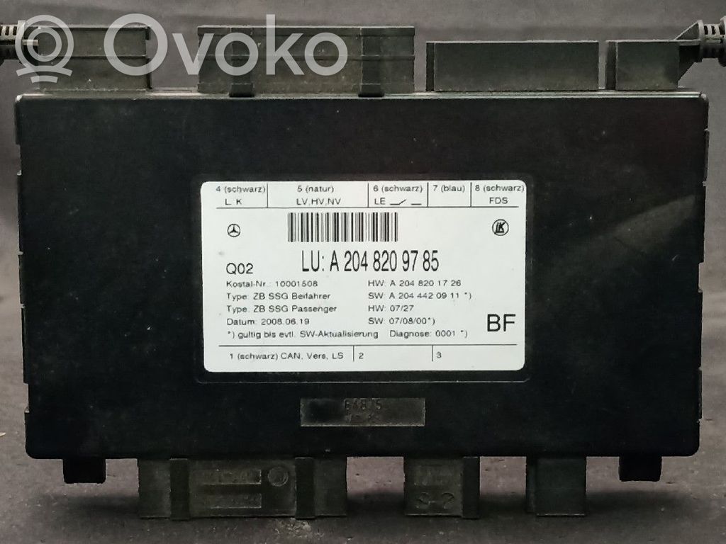 Mercedes-Benz GLK (X204) Autres unités de commande / modules 