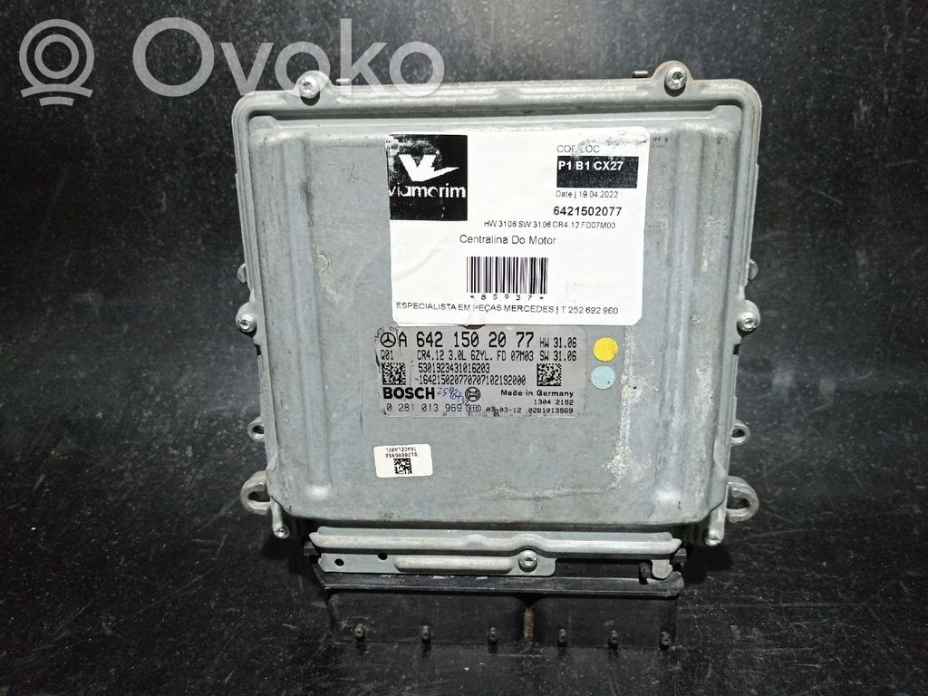 Unidad de control/módulo del motor   6421502077,6421501478,6421503534,6421505100,6421505377,6421506491,Q01CR412