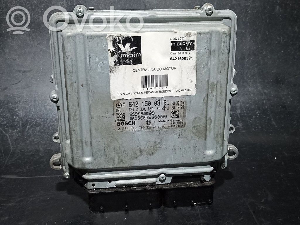 Unidad de control/módulo del motor   6421500391,Q01CR411