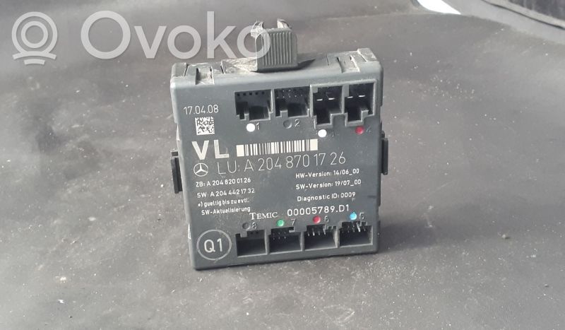 Mercedes-Benz C W204 Door control unit/module 