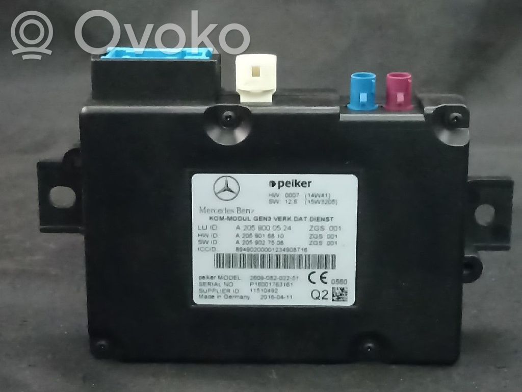 Mercedes-Benz C W205 Autres unités de commande / modules 