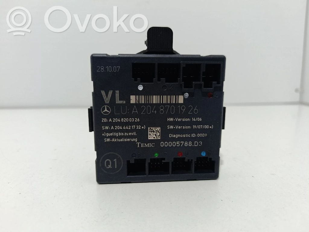 Mercedes-Benz C W204 Door control unit/module 