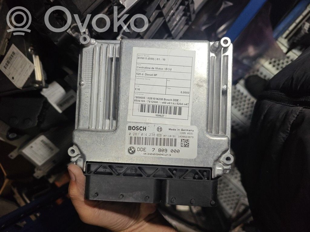 Блок управления двигателя   7809000,0281014238BOSCHDDE,7812500,8506199,E60E61LCI520DN47