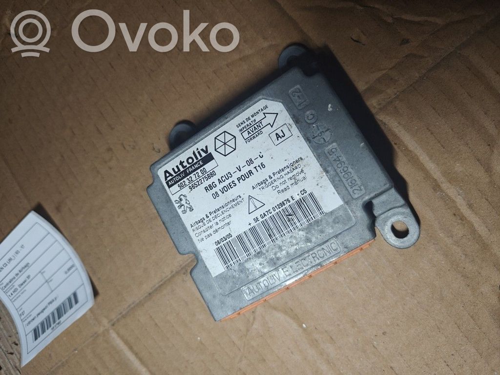 Airbag control unit/module   602327200,AUTOLIV,CITROENPEUGEOTPSAP