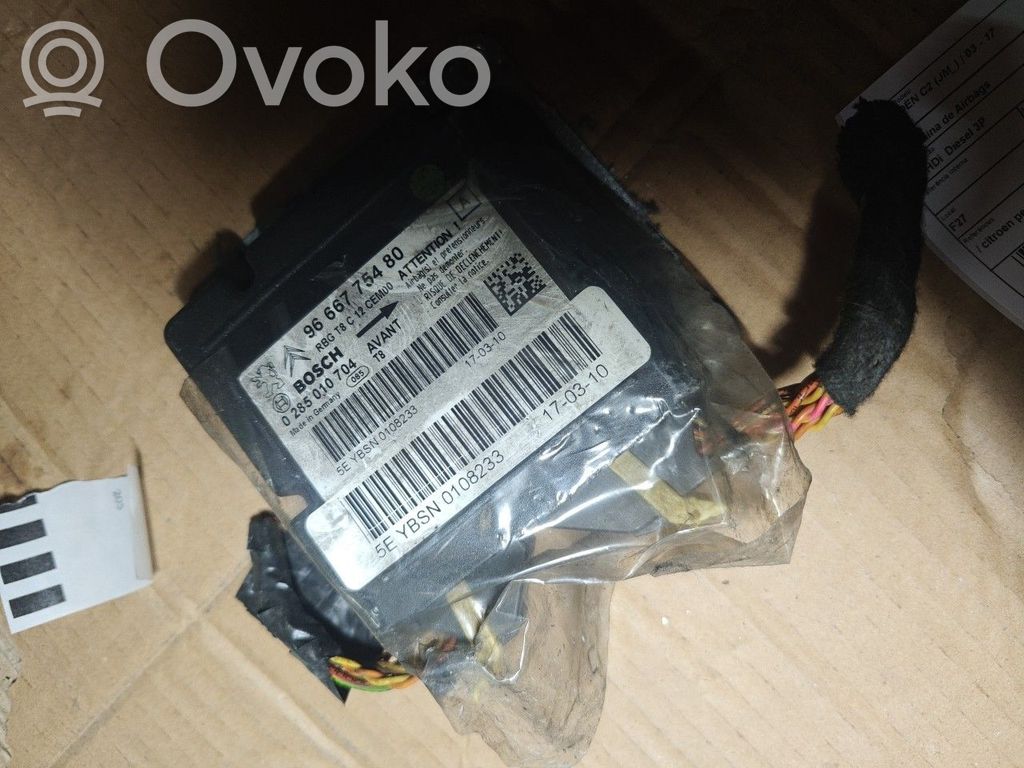 Airbag control unit/module   0285010704,BOSCH,CITROENPEUGEOTPSAP