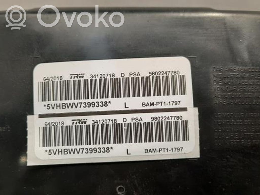 Peugeot 208 I Poduszka powietrzna Airbag fotela 