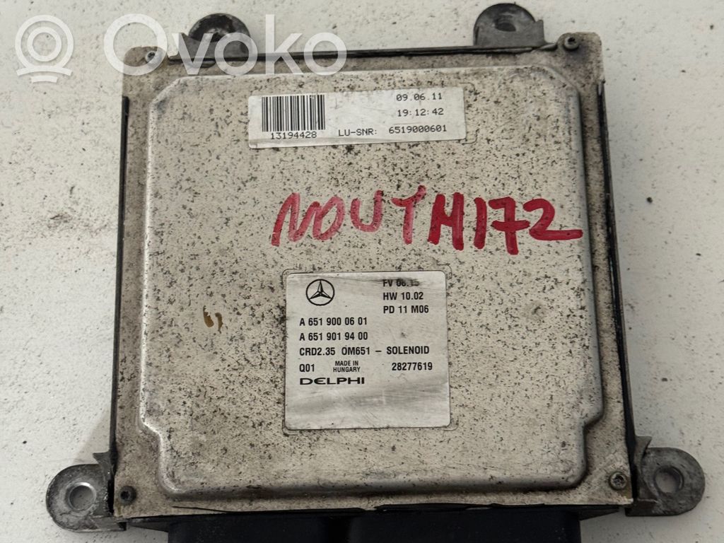 Mercedes-Benz Sprinter W906 Engine control unit/module 
