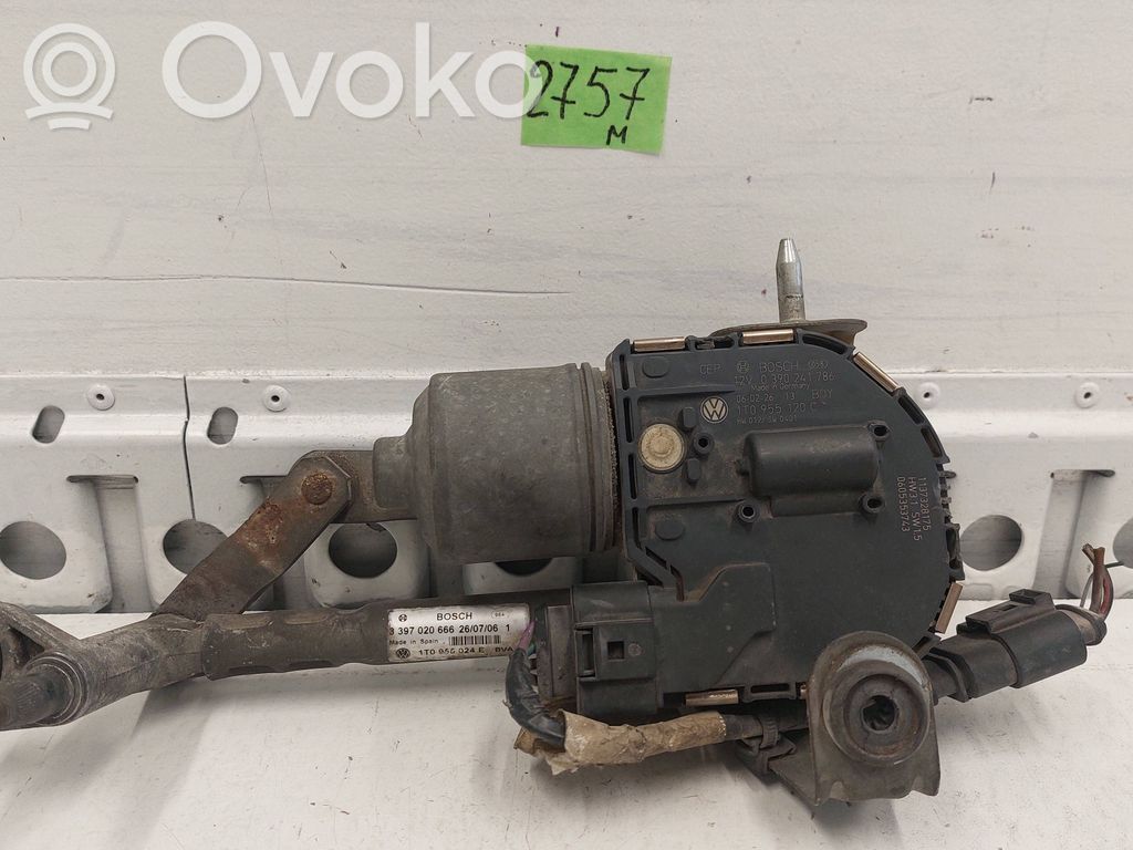 Volkswagen Touran I Mechanizm i silniczek wycieraczek szyby przedniej / czołowej 