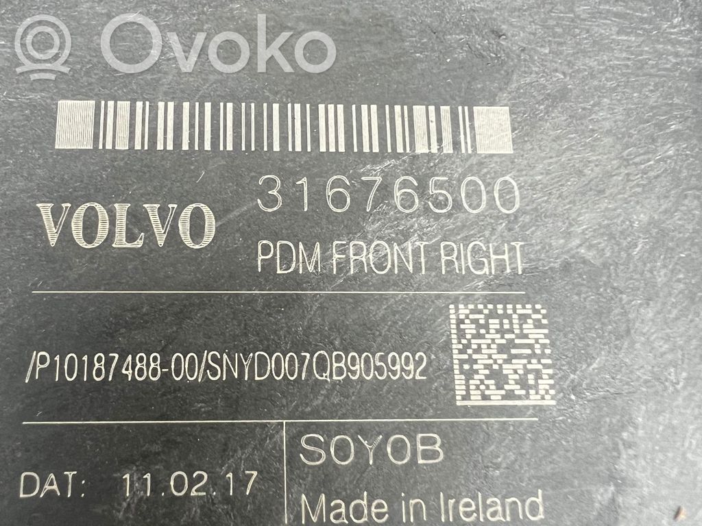 Volvo S90, V90 Front door window regulator motor 