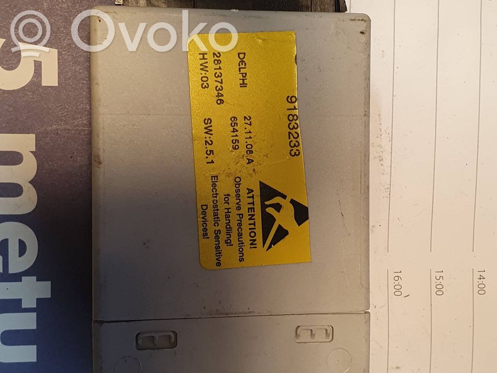 Center console control module   9183233,654159,28137346