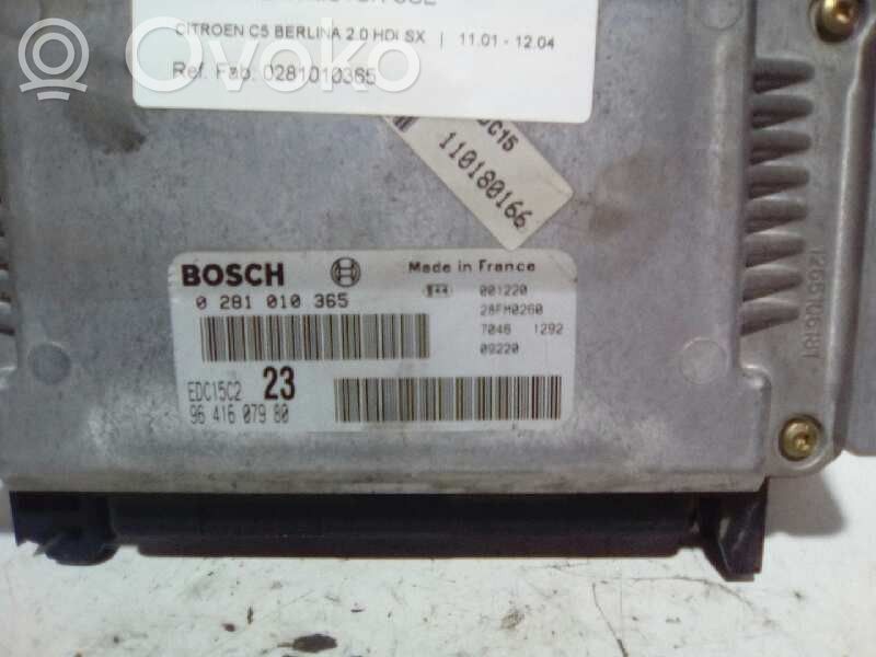 Unidad de control/módulo del motor   0281010365,9641607980