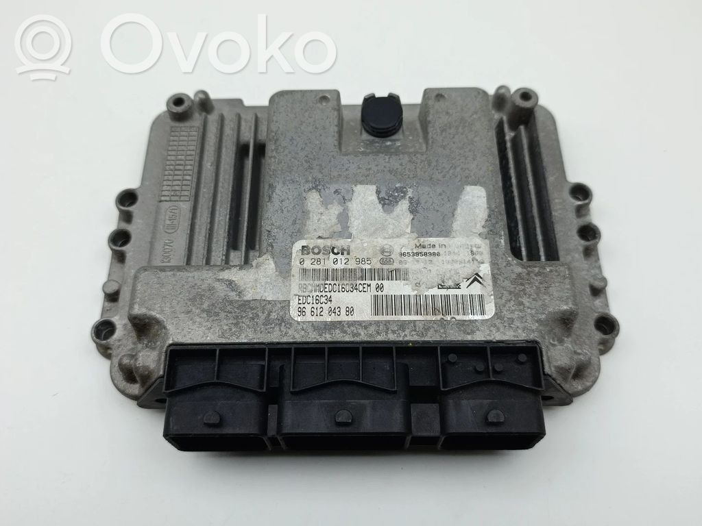 Unidad de control/módulo del motor   0281012985,9661204380,EDC16C34