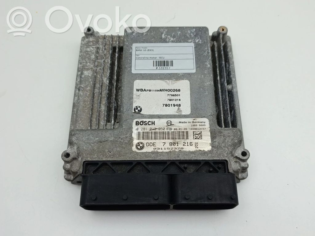 BMW X3 E83 Engine control unit/module 